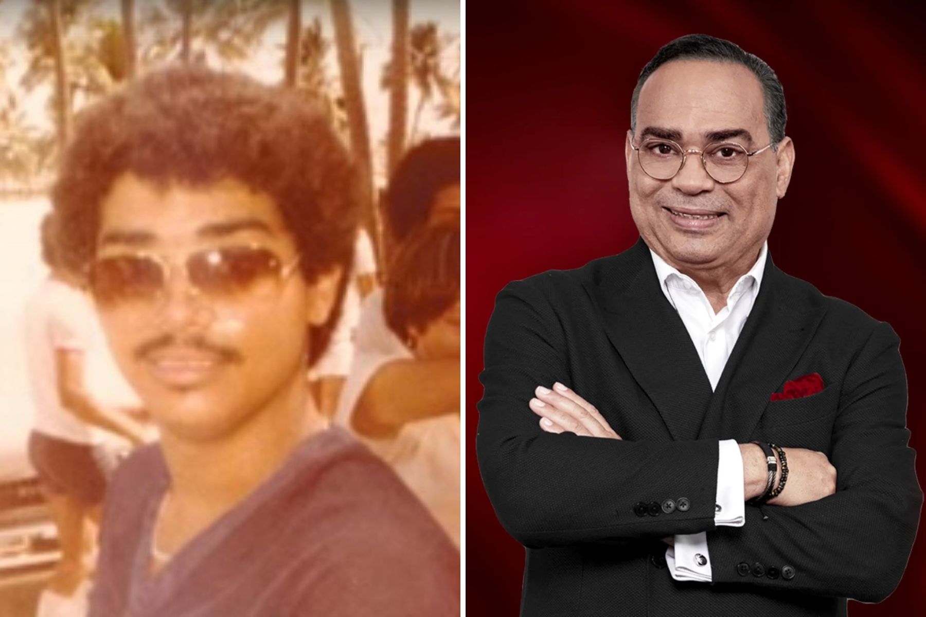 Comparativa de Gilberto Santa Rosa joven y en la actualidad. La nota muestra la increíble transformación del "Caballero de la Salsa" a lo largo de los años.