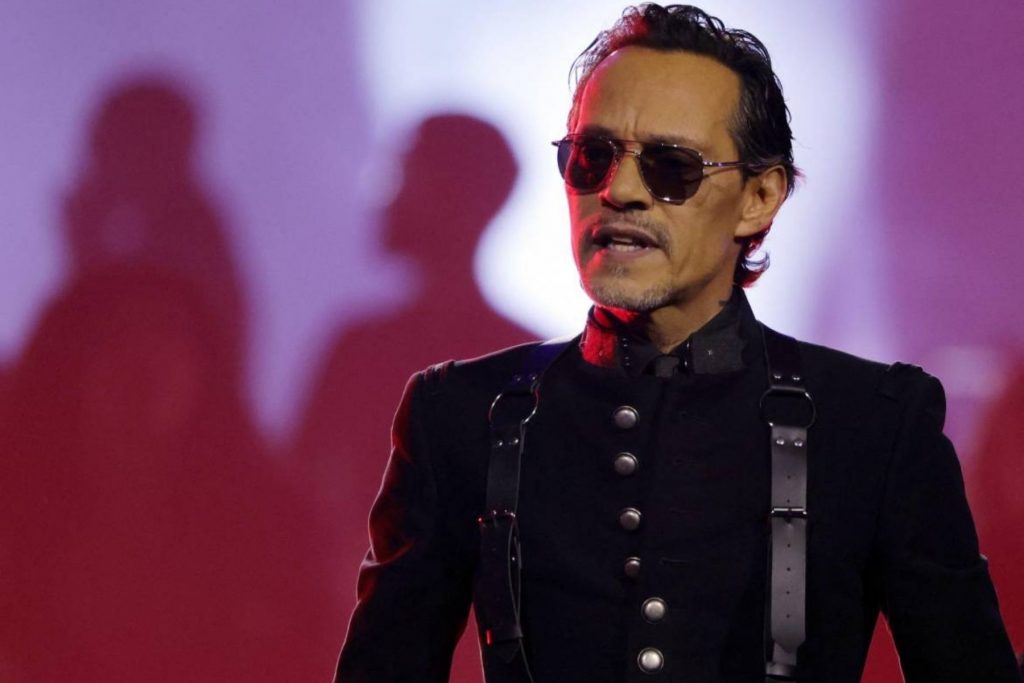 El cantante Marc Anthony durante una presentación en vivo.