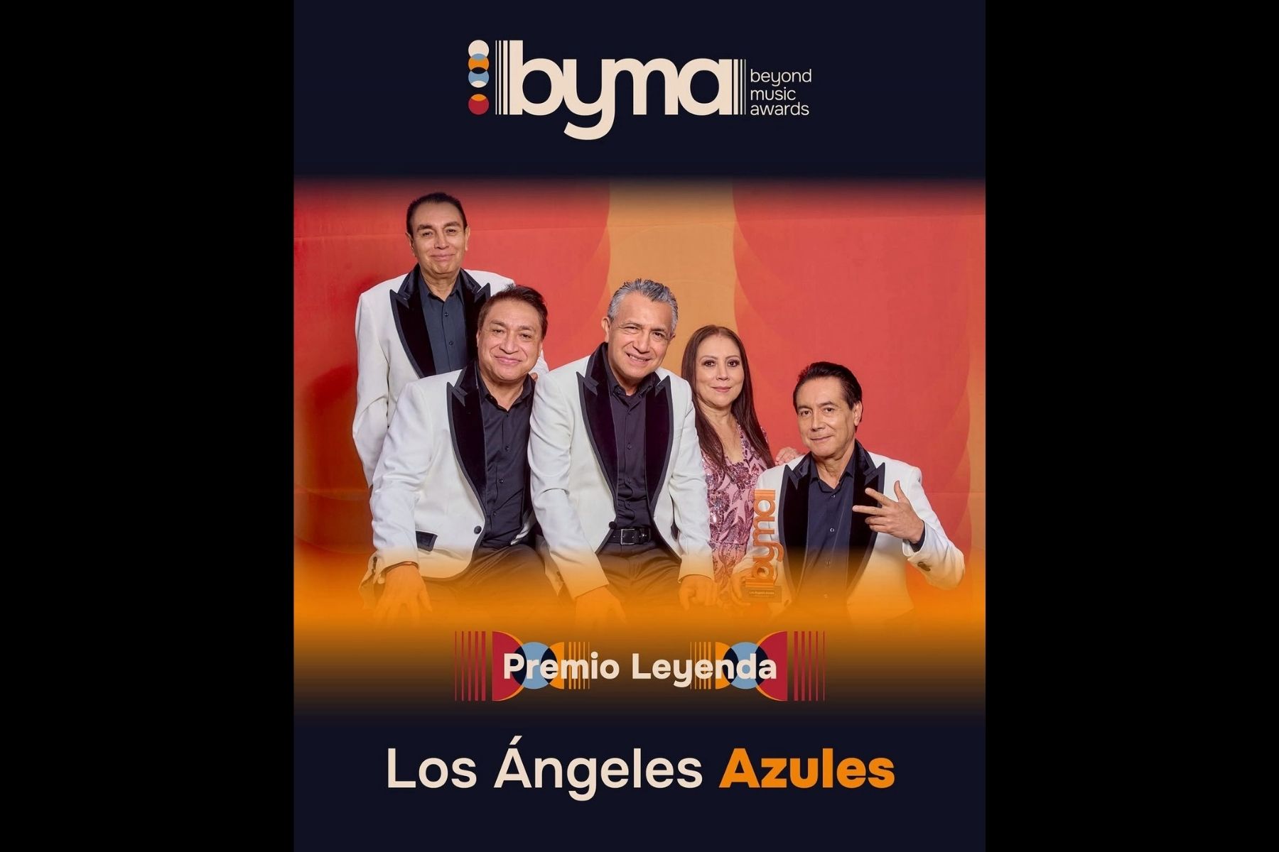 Los angeles azulez en el flyer de los premios byma