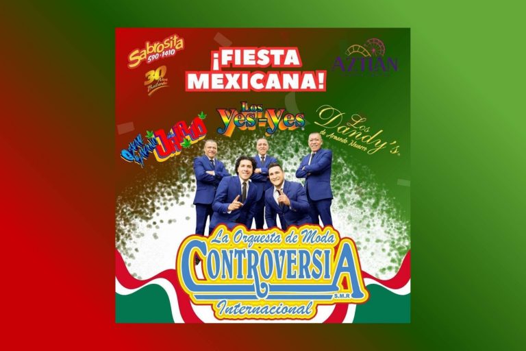 Cartel oficial de "Fiesta Mexicana" en Aztlán Parque Urbano en Sabrosita 590