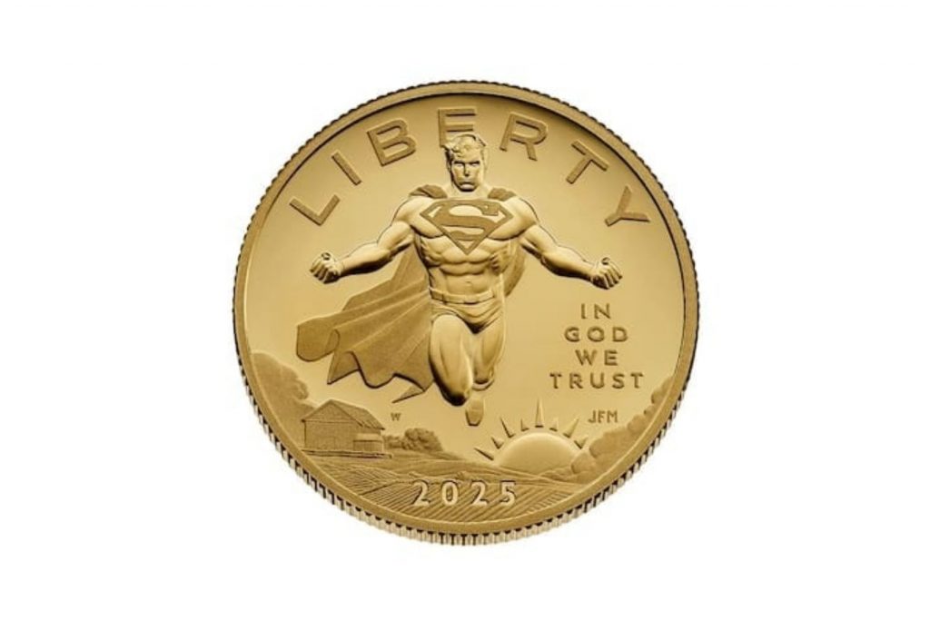 La nueva moneda de plata de Superman, parte de la colección de DC Comics. La nota informa sobre el lanzamiento de esta espectacular serie para coleccionistas.