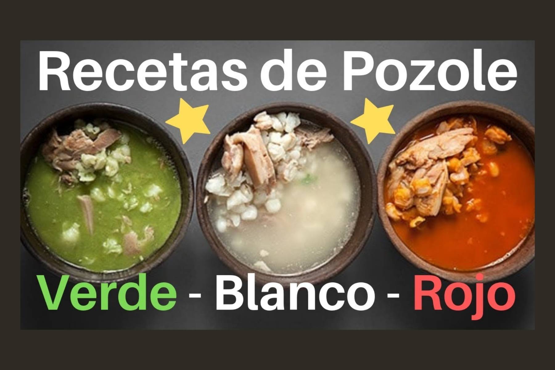 Una comparativa de los tres tipos de pozole: verde, blanco y rojo. La nota explica las diferencias y te da la receta para cada uno.